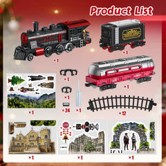 Garbo Star Christmas Train lights illuminate the track for cozy tree-side adventures