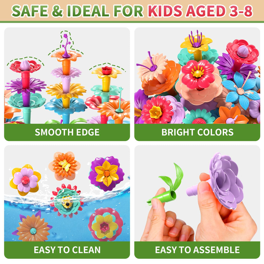 Garbo Star colorful flower pieces spark creative play and fine motor practice