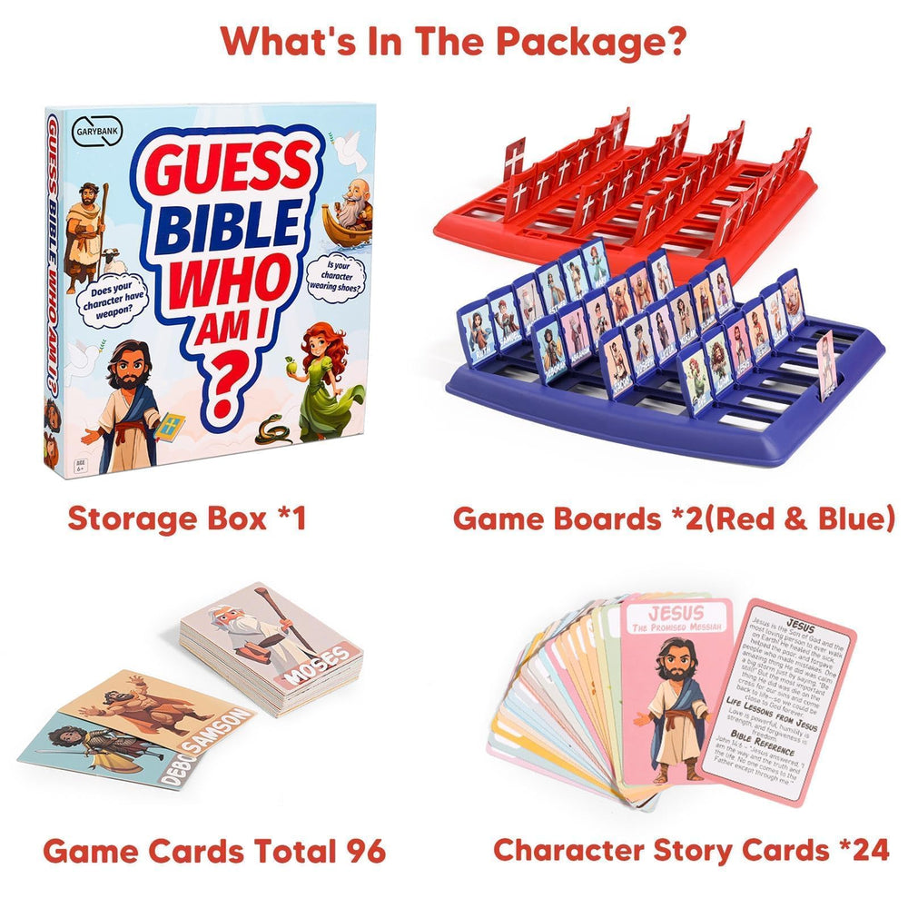 Gift set of Garybank Guess Bible Characters makes a meaningful Christian present.