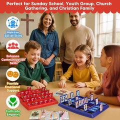 Kids learning with Garybank Guess Bible Characters prompts thoughtful faith conversations.