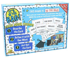 A cozy family game night setup with It’s In The Bag! Off The Wall edition.