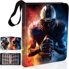 Gbchais 9-pocket football card binder front view shows organized card storage on the go