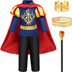 G.C Boys King Prince Charming costume with cape, ideal for imaginative play and photos
