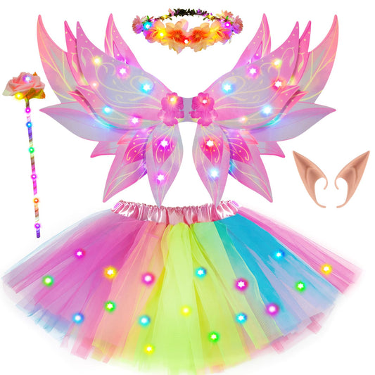 G.C girls fairy wings LED pink for sparkling outdoor play