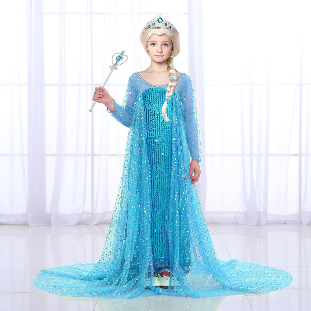 G.C princess dress long cape back view highlighting the train