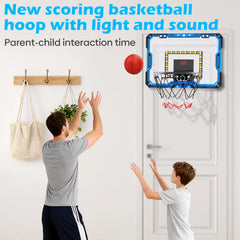 Includes four mini basketballs for shared practice and family fun