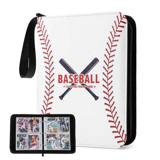 GEAGMAGC baseball card binder cover with durable PU leather for long-lasting use