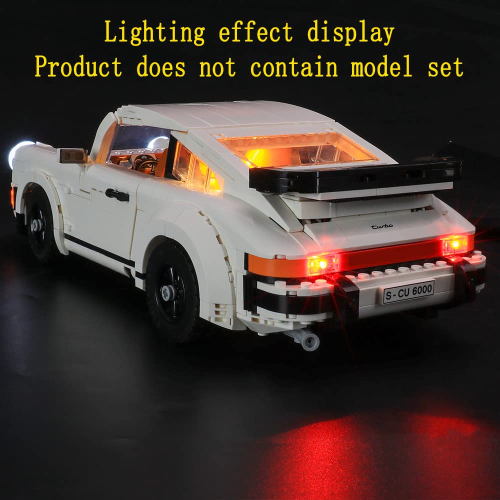 GEAMENT installed Porsche 911 model with illuminated headlights