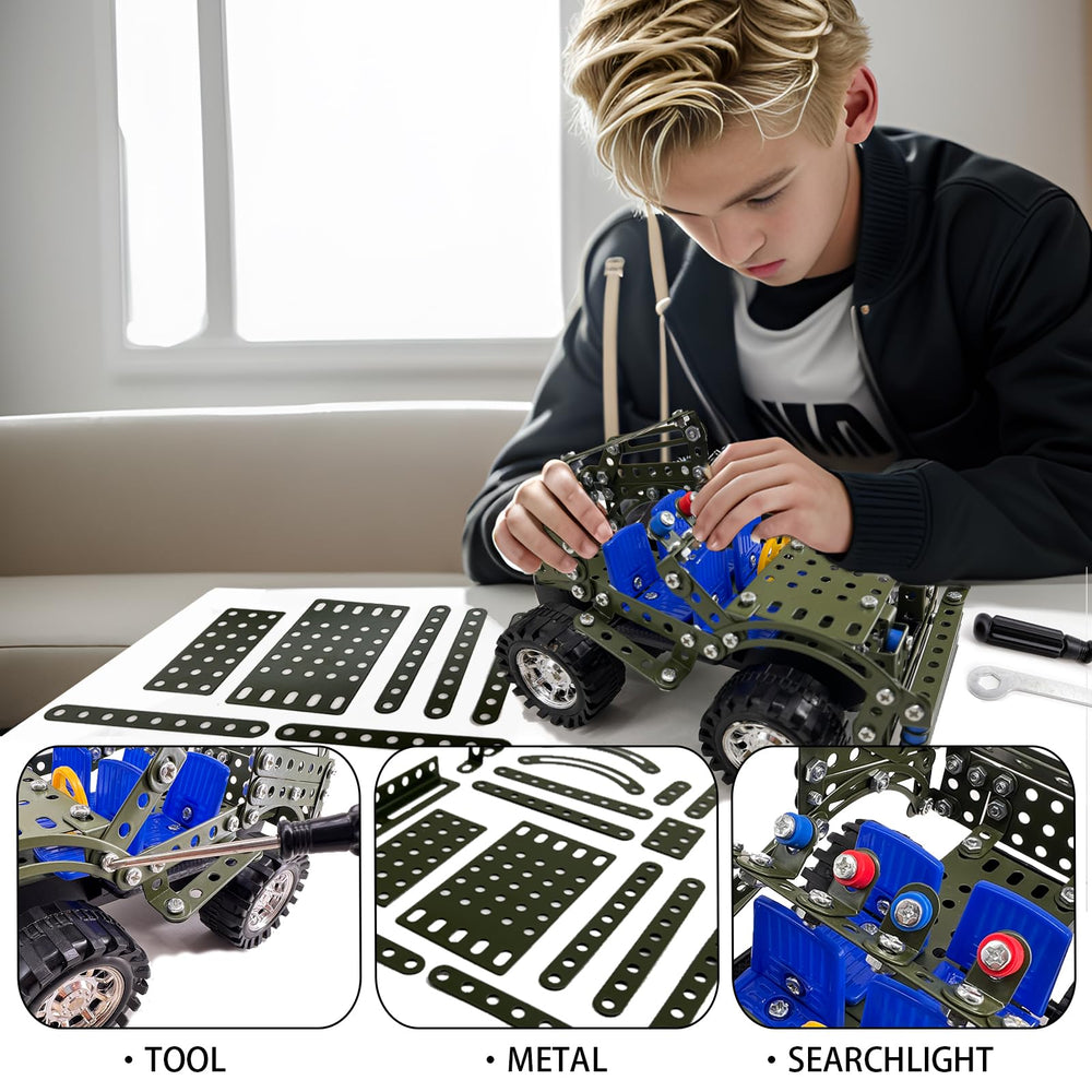 Geangvn open-top jeep detail, realistic look boosts imaginative play.