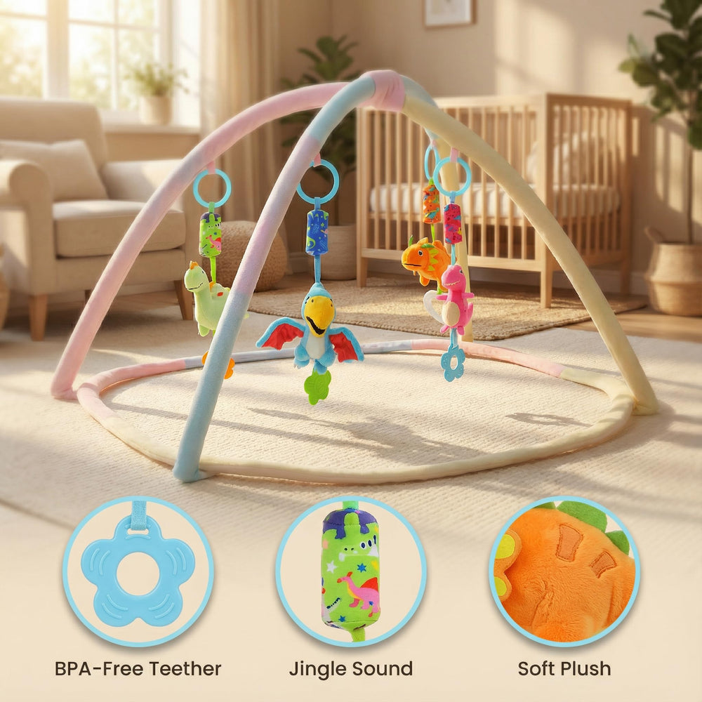 Gebra wind chime rattle dinosaur toy providing calming sounds during playtime