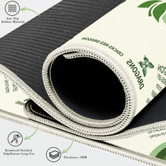 Anti slip backing reduces tile noise and keeps the mat stable.
