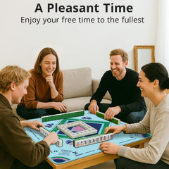 Gedgan turquoise mahjong mat uses durable natural rubber for long-lasting protection.
