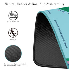 Gedgan turquoise mahjong mat folds compactly for easy storage and travel.