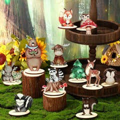 Geetery woodland cutouts depicting deer shapes for forest-themed celebrations.
