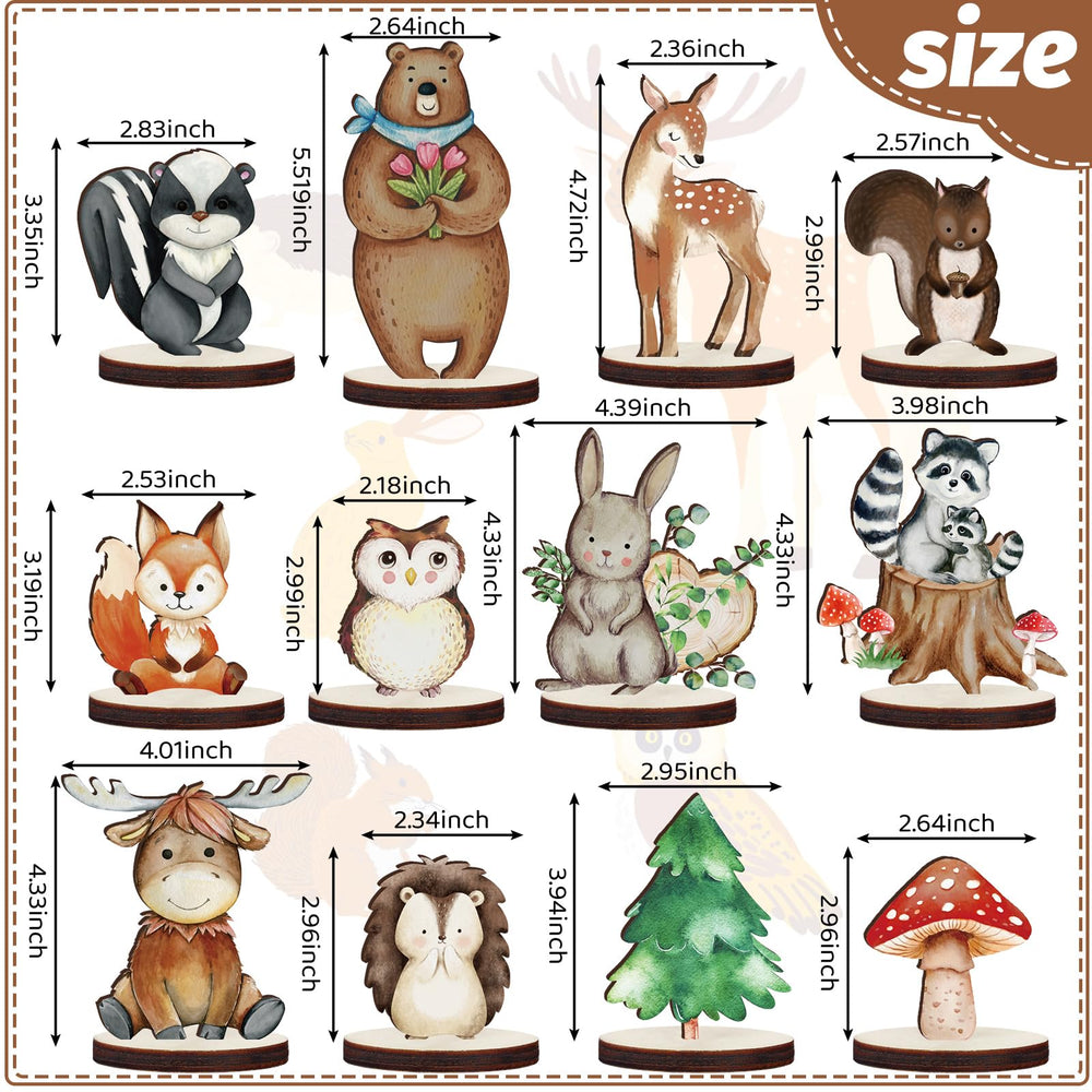 Geetery raccoon cutouts providing whimsical forest accents for celebrations.