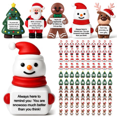 Gejoy mini Christmas tree figure with a positive slogan for desk decor
