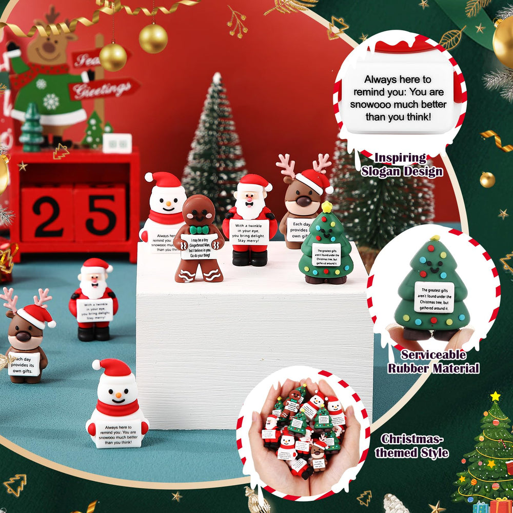 Gejoy snowman figure featuring a cheerful quote for the office