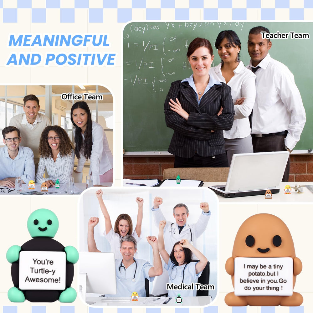 Gejoy duck figurine with slogan brightens coworker moments at desks