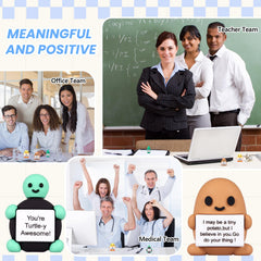 Gejoy duck figurine with slogan brightens coworker moments at desks