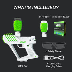 Gel Blaster Surge Gen4 hopper holds 800 Gellets for continuous action.