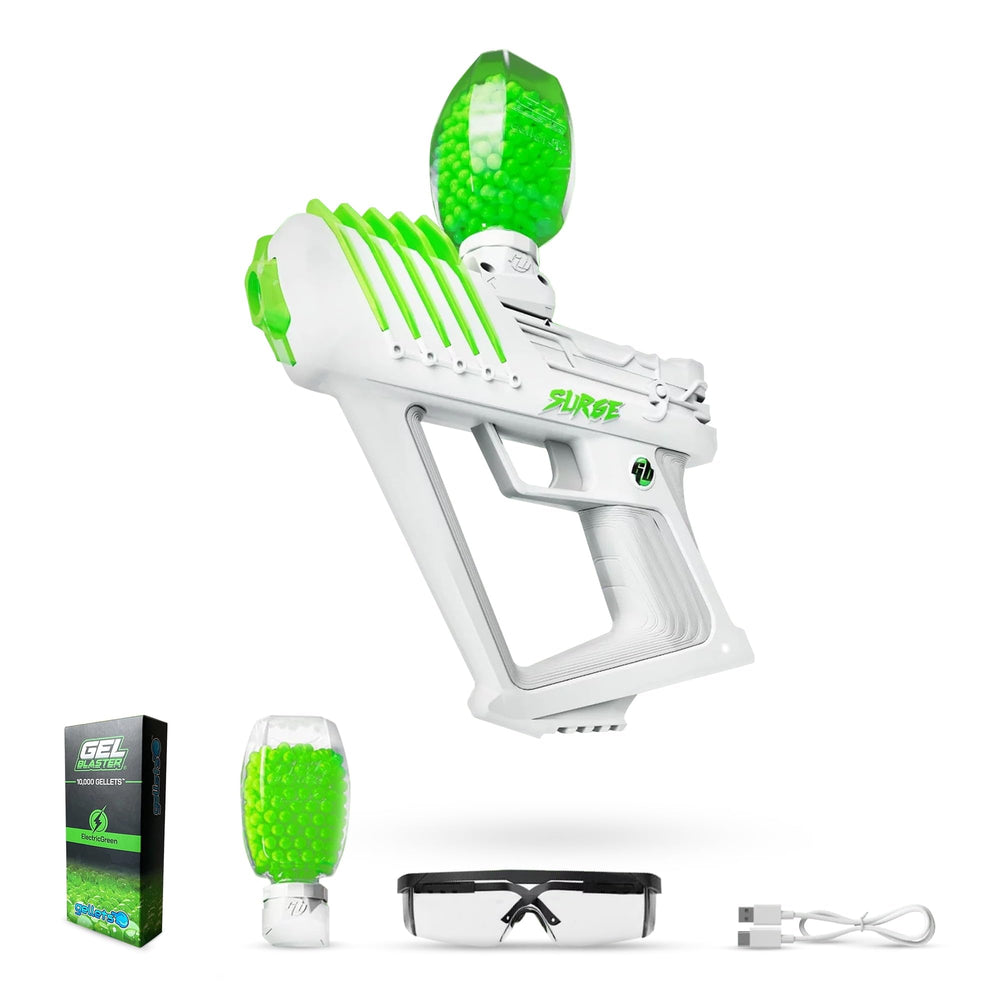 Gel Blaster Surge out-of-the-box kit includes everything for immediate play.