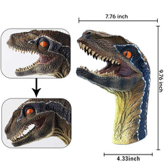 Gemini&Genius dinosaur hand puppets duo in hand for interactive storytelling