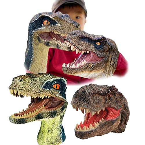 Gemini&Genius Tyrannosaurus Rex hand puppet, front view, realistic storytelling