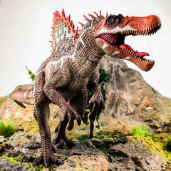 Gemini&Genius Spinosaurus with detailed hand-painted painting for realism.