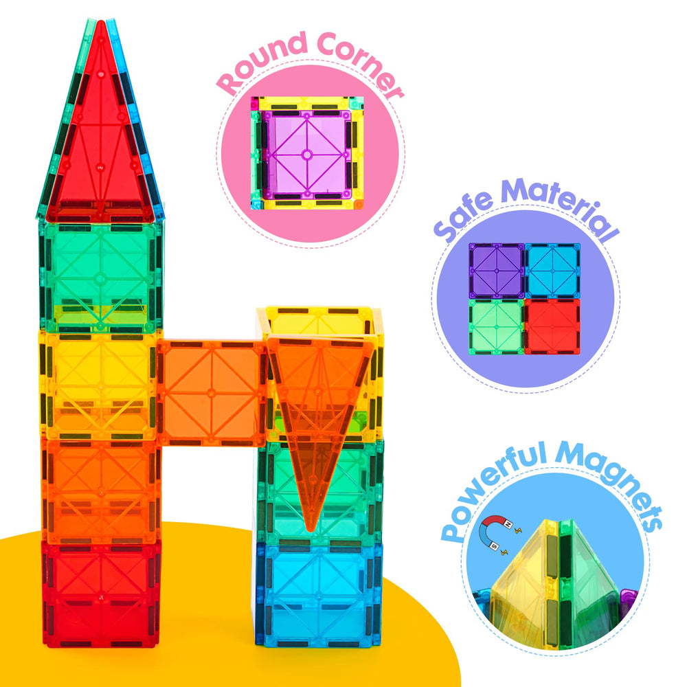 Bright colored pieces from Gemmicc spark color and shape recognition
