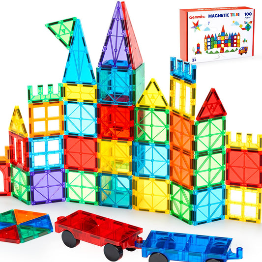 Gemmicc magnetic tiles collection inviting open-ended building and collaborative play.