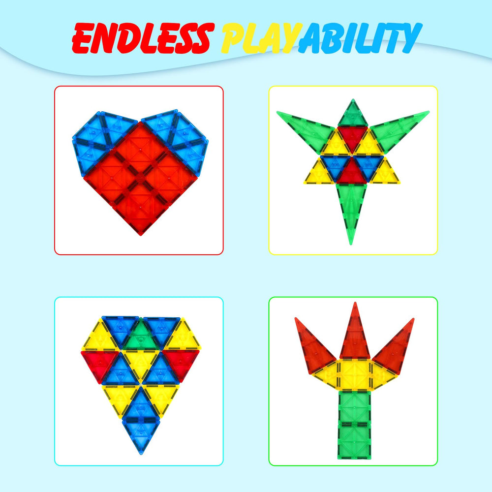 Gemmicc Magnetic Tiles idea book guides open-ended play and planning.