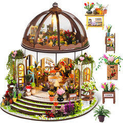 GEMOWN DIY Book Nook Hanging Garden interior view for cozy bookshelf decor