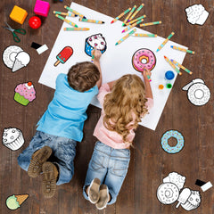 Gemscream ice cream coloring magnet is a ready-to-use party activity.