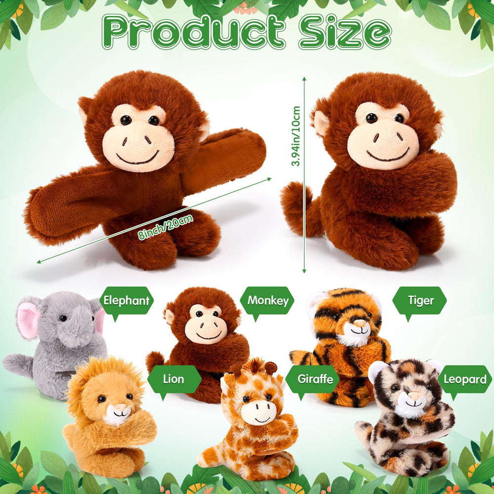 Gemscream cheetah plush slap bracelet for kids' quick accessorizing