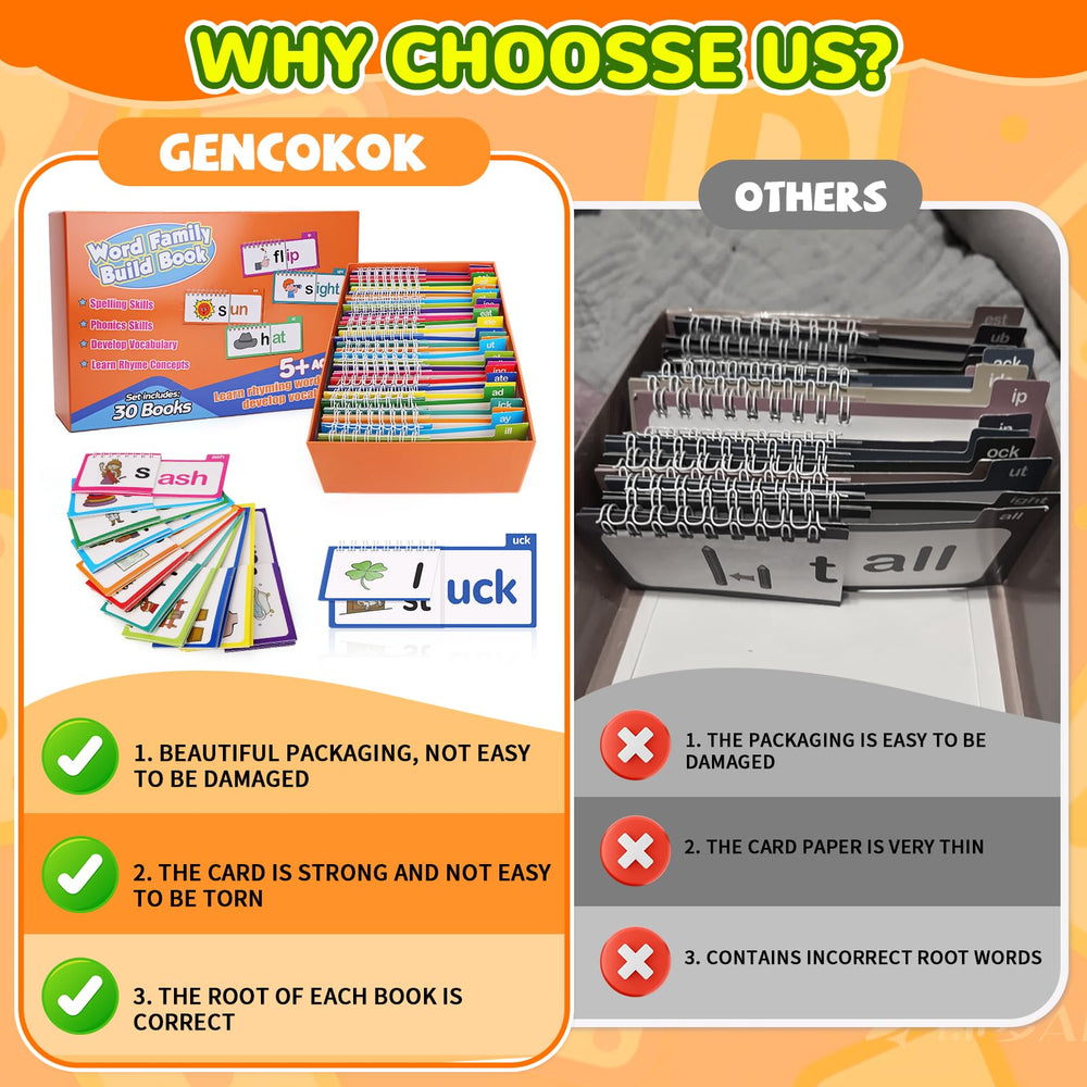 Gencokok word-family flash cards build vocabulary through play