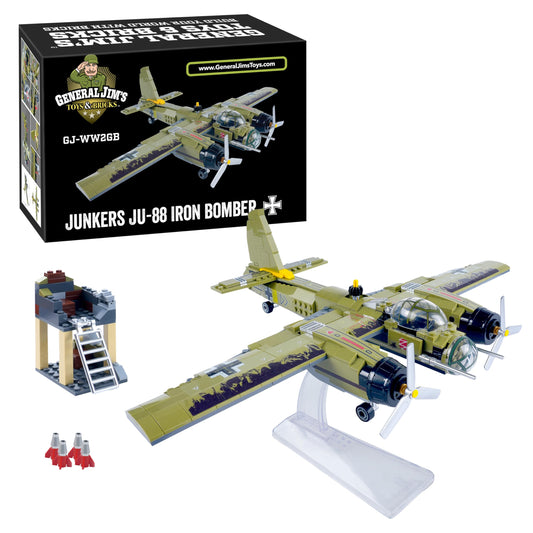 General Jim's JU-88 bomber assembled for display in a museum-style diorama.