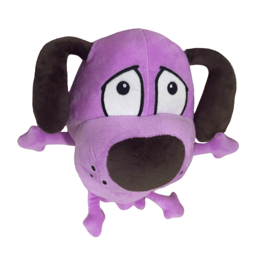 Generic 12-inch cute plush dog face, soft and huggable for kids.