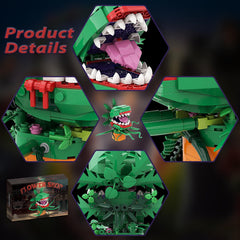 Generic Audrey II piranha flower bloody-mouth detail emphasizes dramatic display