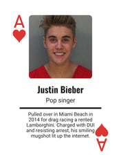 Generic Mugshot Deck info card, quick reference for game setup and rules.