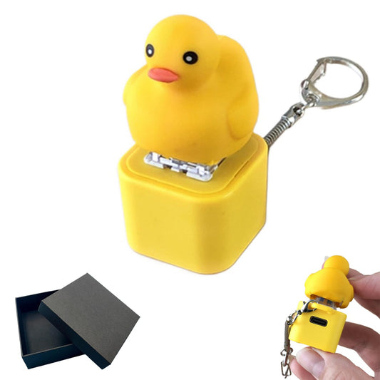 Generic Duck Quacking Fidget Toy in hero shot with colorful lights for desk stress relief.