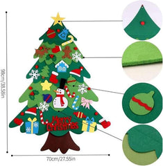 Close-up of the 38.6 x 27.6 inch felt tree showing soft texture