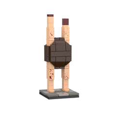 Generic red pyramid head detailed design enhances horror-themed diorama setups.