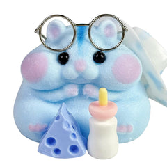 Generic Taba hamster toy face closeup shows soft silicone texture for calming tactile play.