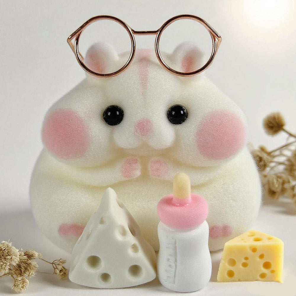 Generic Taba squishy hamster toy compact handheld size for portable fun.