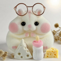 Generic Taba squishy hamster toy compact handheld size for portable fun.