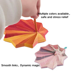 Generic transformable star on a desk illustrates focus-friendly design during work.