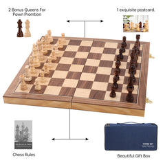 Generic Wooden Chess Set 15inch rounded corner design, safe handling and stylish aesthetics