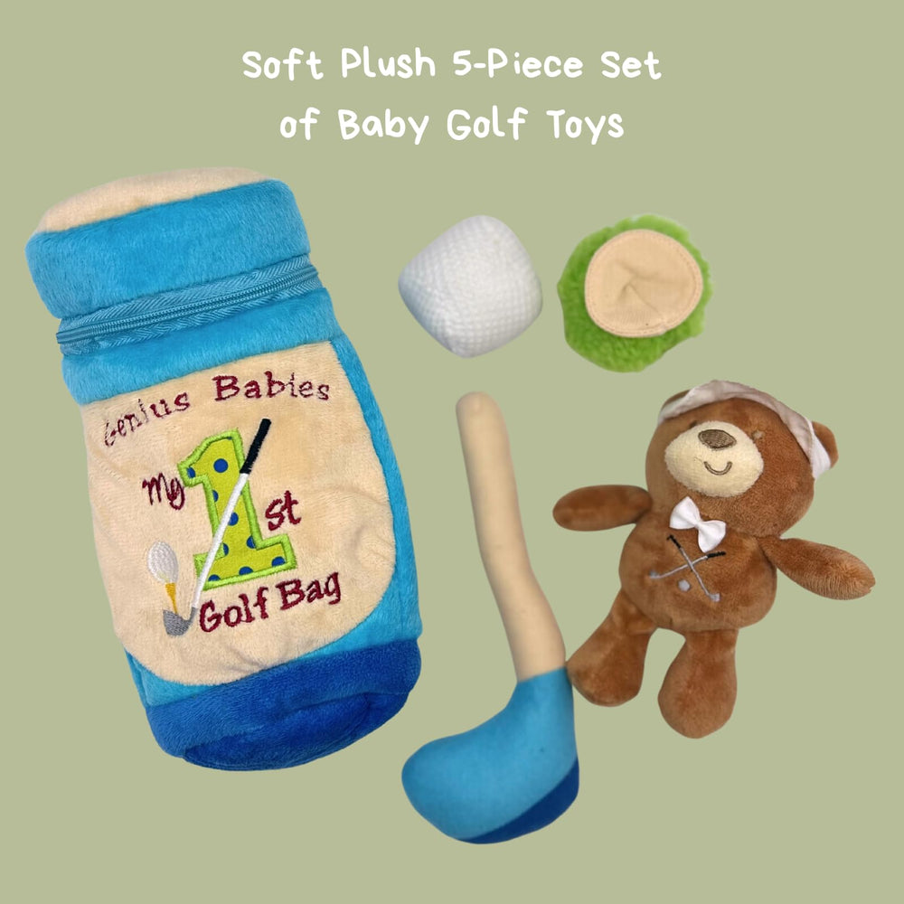 Genius Baby Toys mini golf club with textured grip for early motor exploration