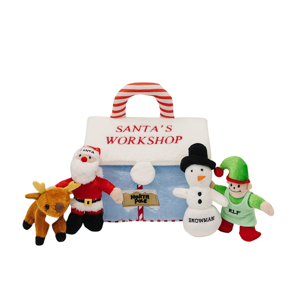 Genius Baby Toys My First Christmas Santa plush for tactile exploration and festive imagination.