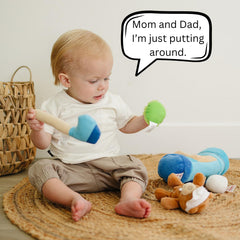 Genius Baby Toys soft golf ball with gentle texture for sensory discovery